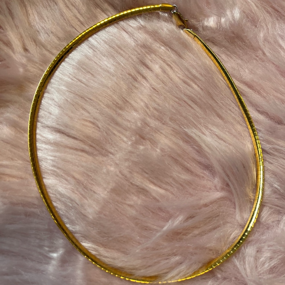 Two-tone Gold and silver tone Reversible  Necklace
